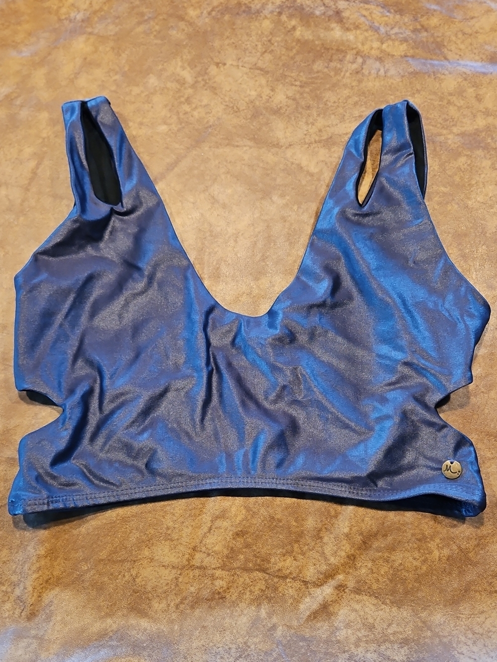 Shiny Gray Sportsbra
